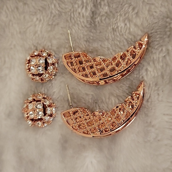 Beautiful Butler Rose Coloured 925 Earrings - Picture 5 of 6